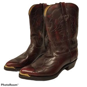 Durango Boots Western Cowboy Leather Black Cherry